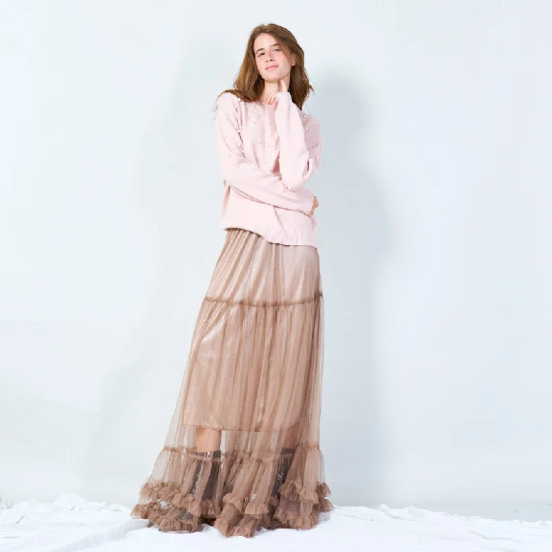 Weekend Discounts Worth Grabbing Elegant pearl-embellished sweater wholesale