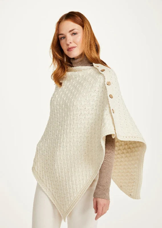 Super Deal Glenbeigh Aran Cape | Natural