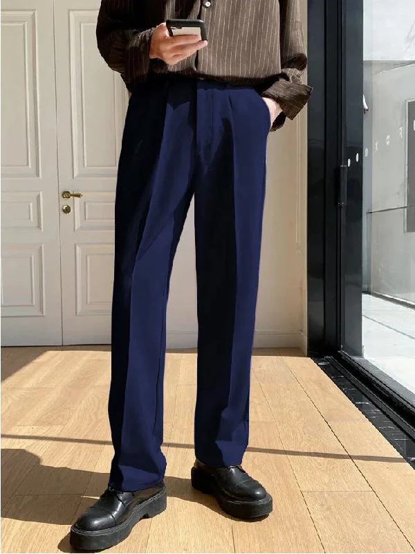 Men Semi Formal Straight Fit Korean Pants