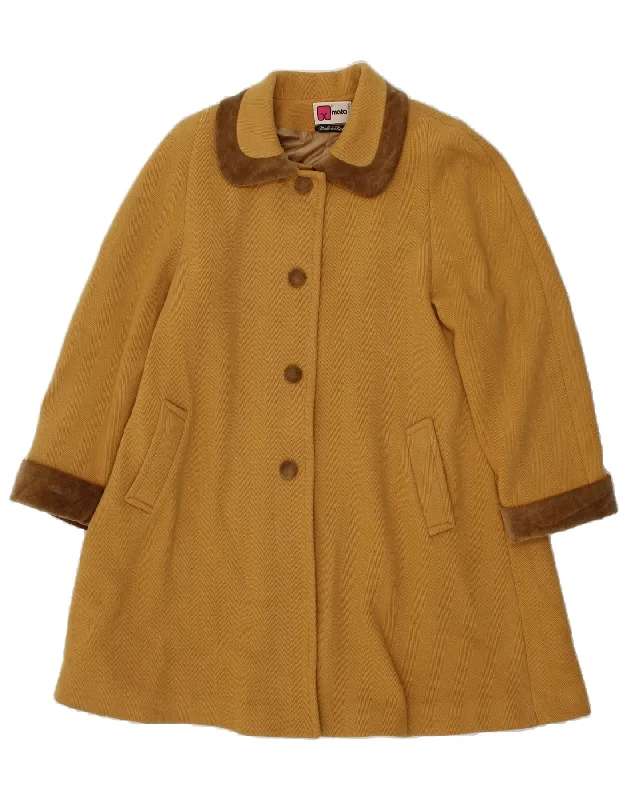 Don't Miss VINTAGE Womens Overcoat UK 14 Medium Brown Wool