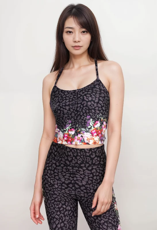 Flash Deal Johnny Was Rosey Rain Bee Active Cami Sports Bra A2122BO Boho Chic