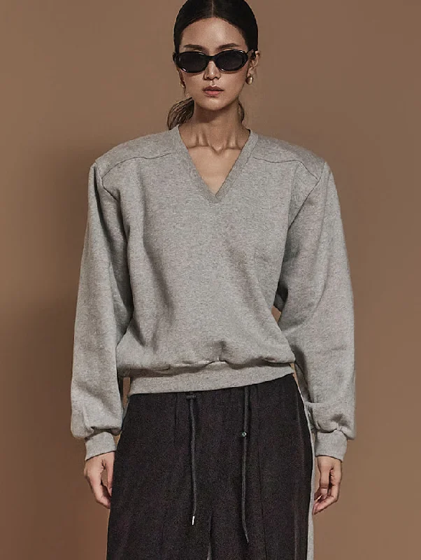 Crazy Deals E3602 V-neck fleece-lined Sweatshirt