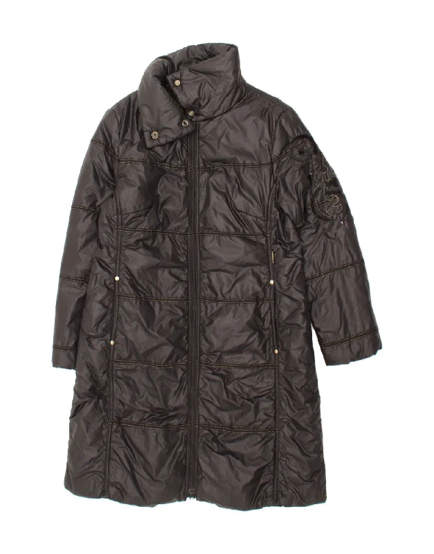 Discount Deals CAPPOPERA Womens Graphic Padded Coat IT 48 XL Black Polyester