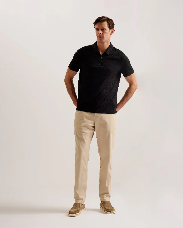 Zarkes Ss Regular Zip Polo Black