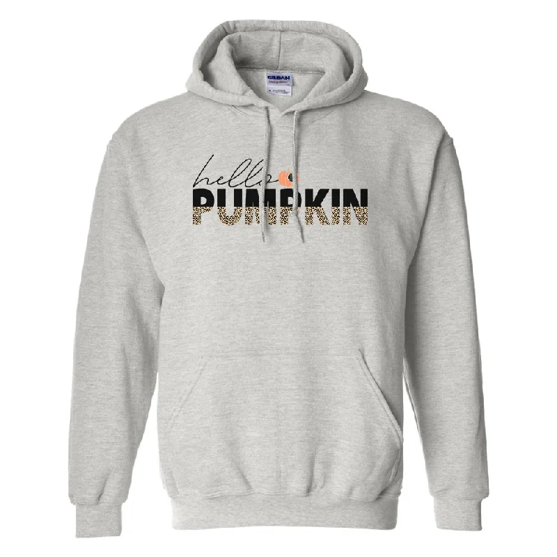 Discount Deals Monogrammed 'Hello Pumpkin' Leopard Hoodie