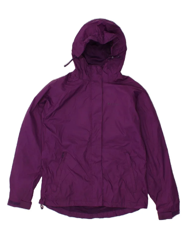 Bargain Alert MOUNTAIN WAREHOUSE Womens Loose Fit Hooded Rain Jacket UK 10 Small Purple