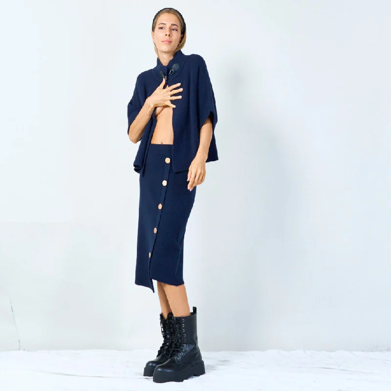 Price Drop Alert Elegant cape with buckle detail wholesale