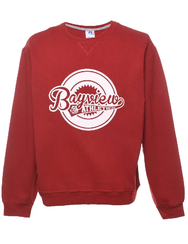 Unbeatable Prices Maroon & White Athletics Printed Sweatshirt - M