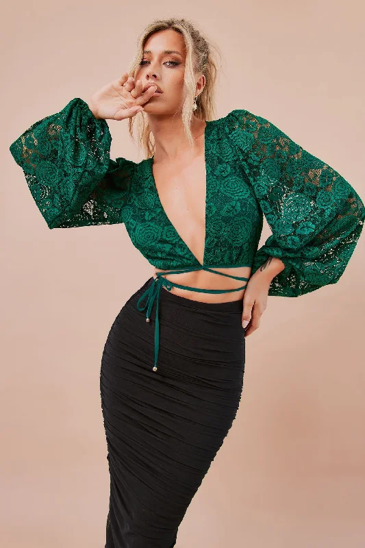 Stock Up and Save Count Your Blessings Top - Forest Green