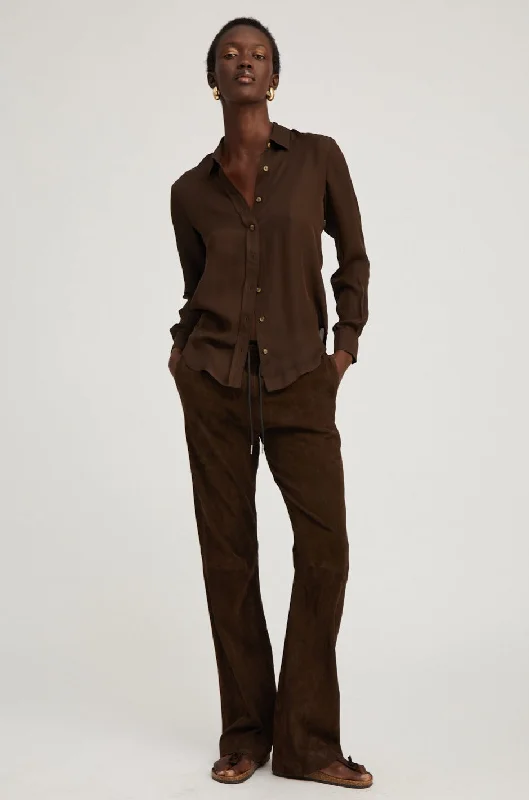 Final Sale Americano Suede Straight Leg Pants