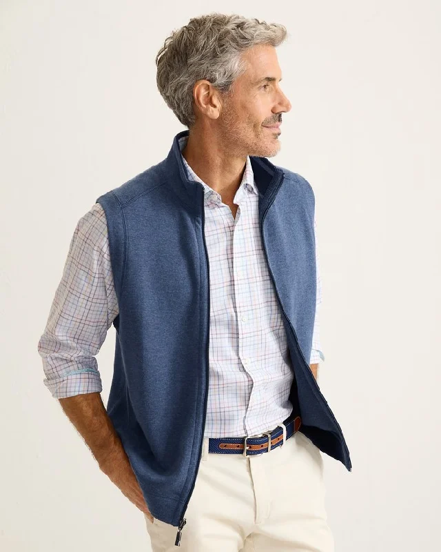 Tommy Bahama New Flip Coast Full Zip Vest - Blue Note Heather