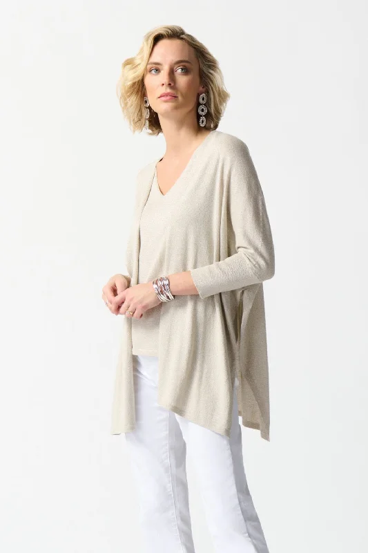 Today Only Joseph Ribkoff Sand 3/4 Dolman Sleeve Knitted 2-Piece Top 242927