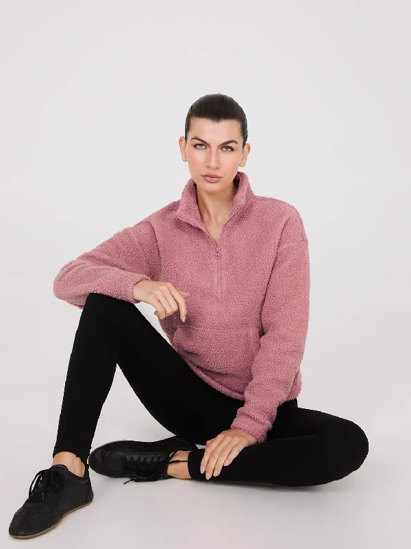 Super Deal Half-Zip Sherpa Sweater