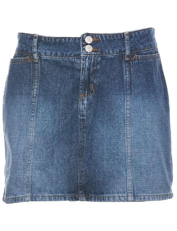 A-Line Denim Skirt - L