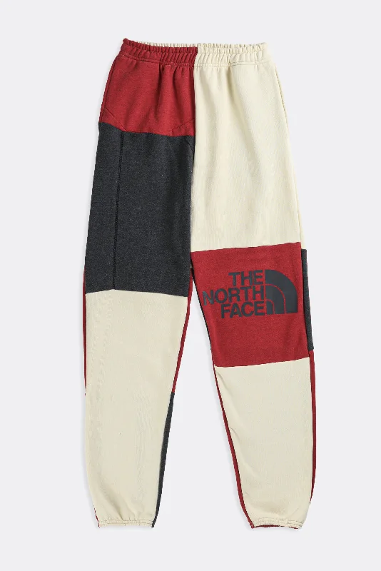 Time-Limited Offer Unisex Rework North Face Patchwork Sweatpants - XS