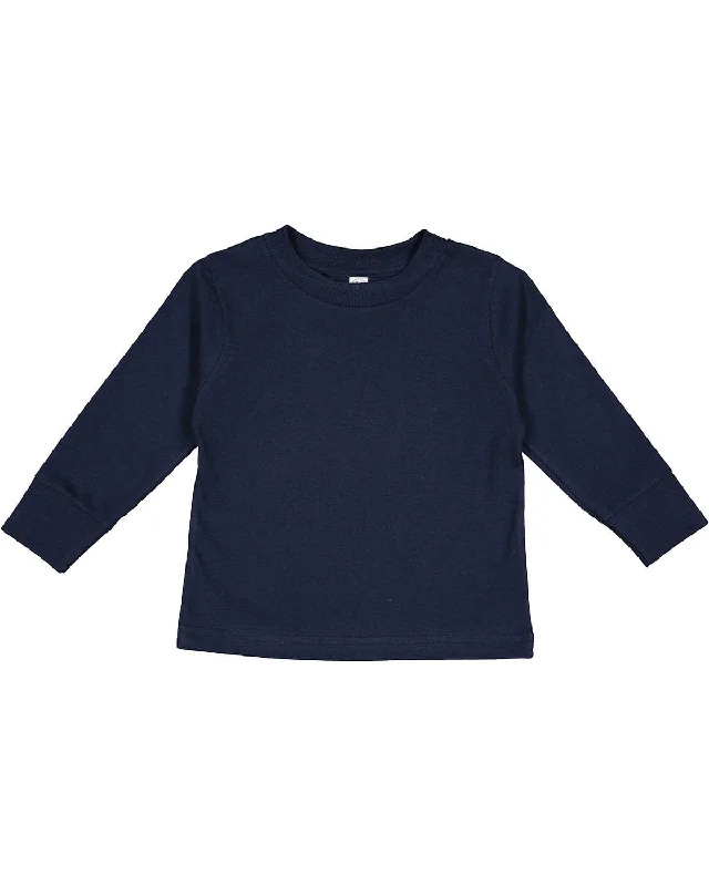 Rabbit Skins Toddler Long Sleeve T-Shirt | Navy