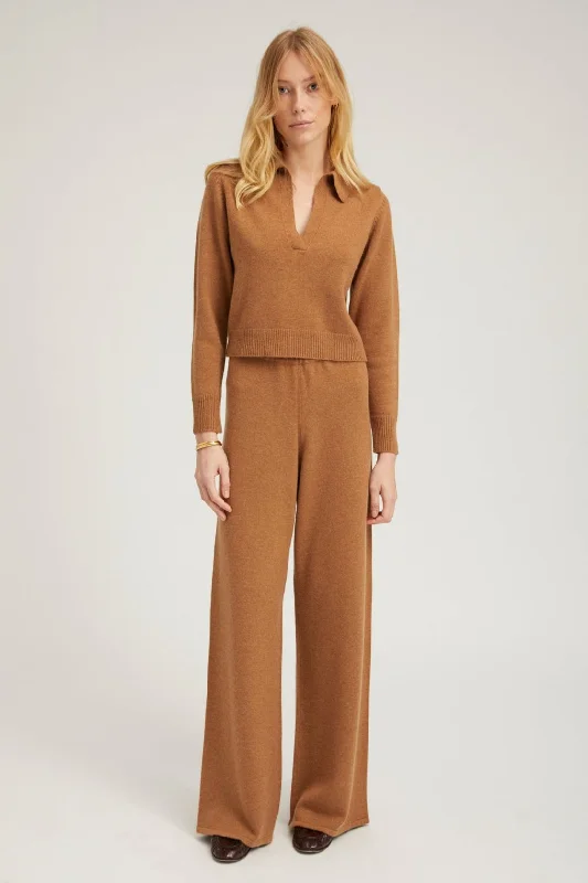 Blowout Sale Tan Cashmere Easy Pants