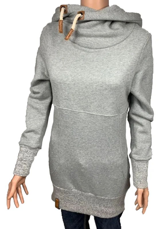 Weekend Discounts to Delight Women's Velour hooded pullover sweatshirt - TF19864-GRY only available in 1X
