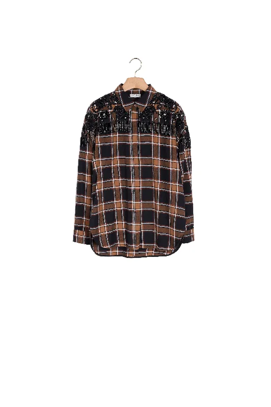 Today’s Special Chemise à carreaux et broderies western