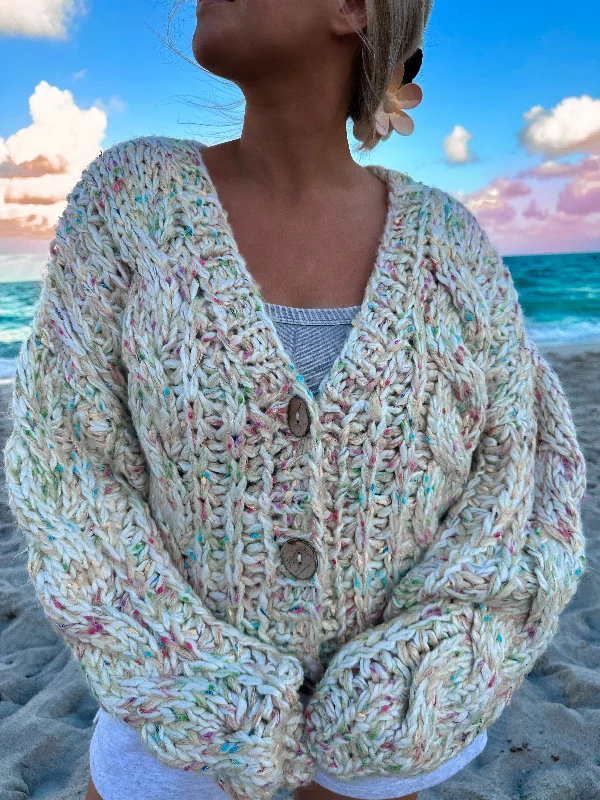 Sneak Peek Sale Handmade Chunky Knit Button Sweater