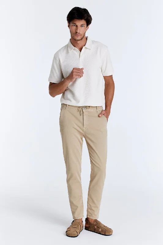 Felix Jogger Chino Pants Beige