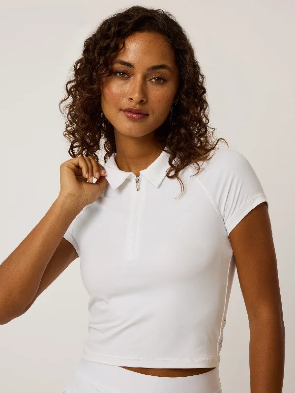 Major Deal Halley Quarter-Zip Cropped Polo