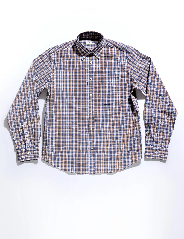 BKT14 Relaxed Shirt in Cotton Poplin - '70s Plaid