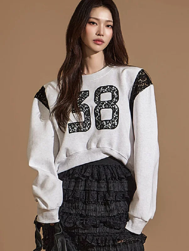New Deals E3524 Lace Sweatshirt