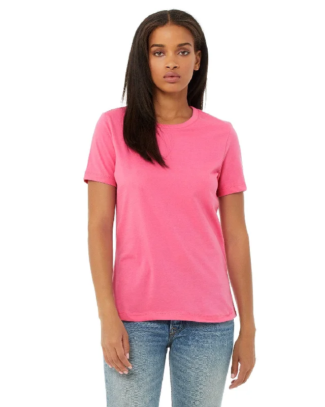 Bella+Canvas Ladies Relaxed Short Sleeve Jersey T-Shirt | Charity Pink