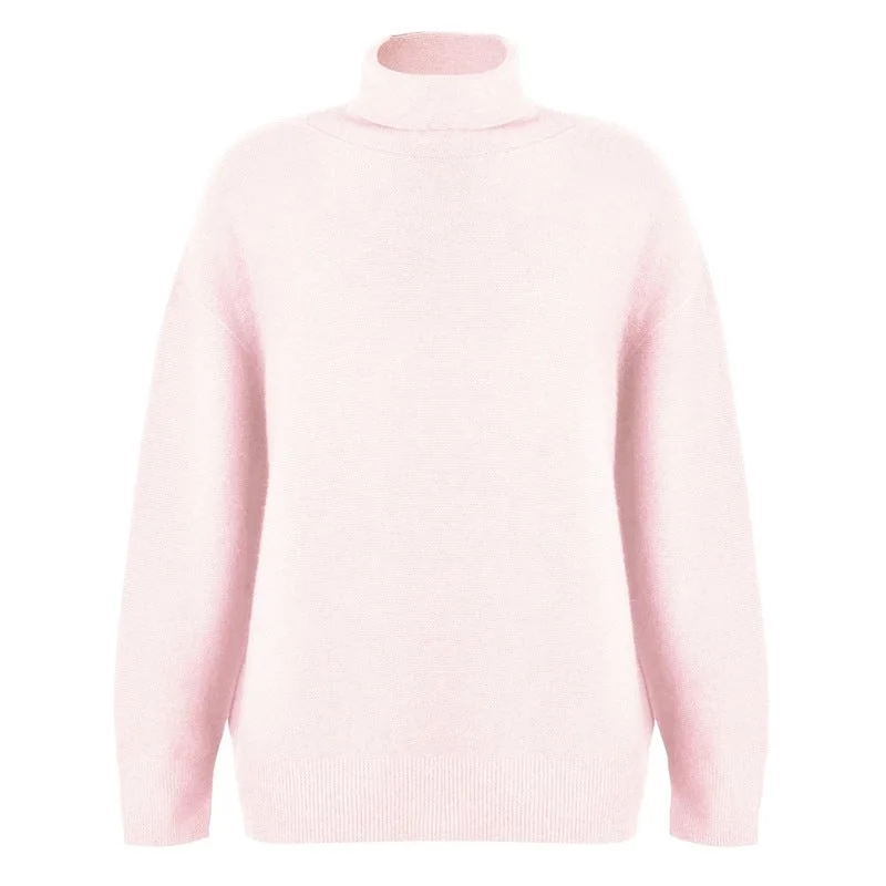 Season Finale Sale Zoie Classic Polo Neck in Pale Pink