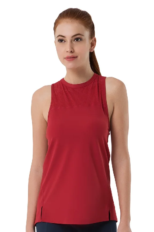 Limited Offer Smooth and Seamless Fitness Tank Top - Deep Claret