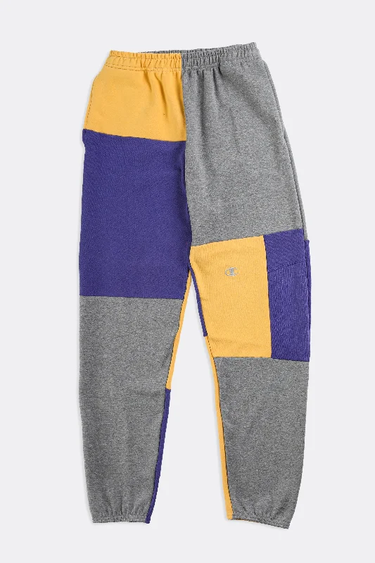 Quick Deals Unisex Patchwork Champion Sweatpants - Women-S, Men-XS
