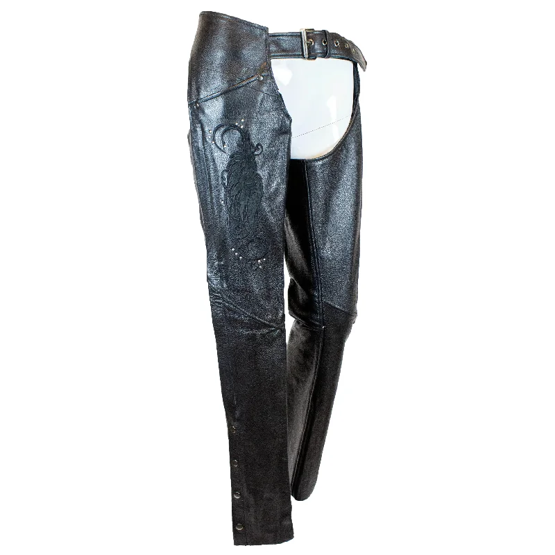 Low Cost BOL/Open Road Women's Suede Wing Design Leather Chaps