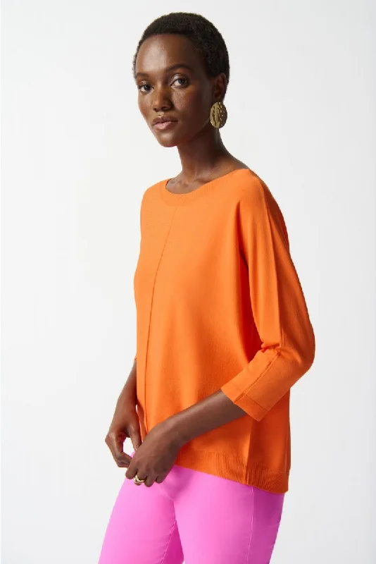Super Sale Joseph Ribkoff Boat Neck 3/4 Sleeve Knit Sweater Top 242905