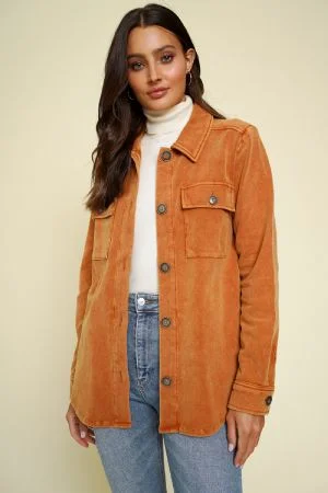 Weekend Savings Bonanza Washed Cotton Jacket - Pumpkin