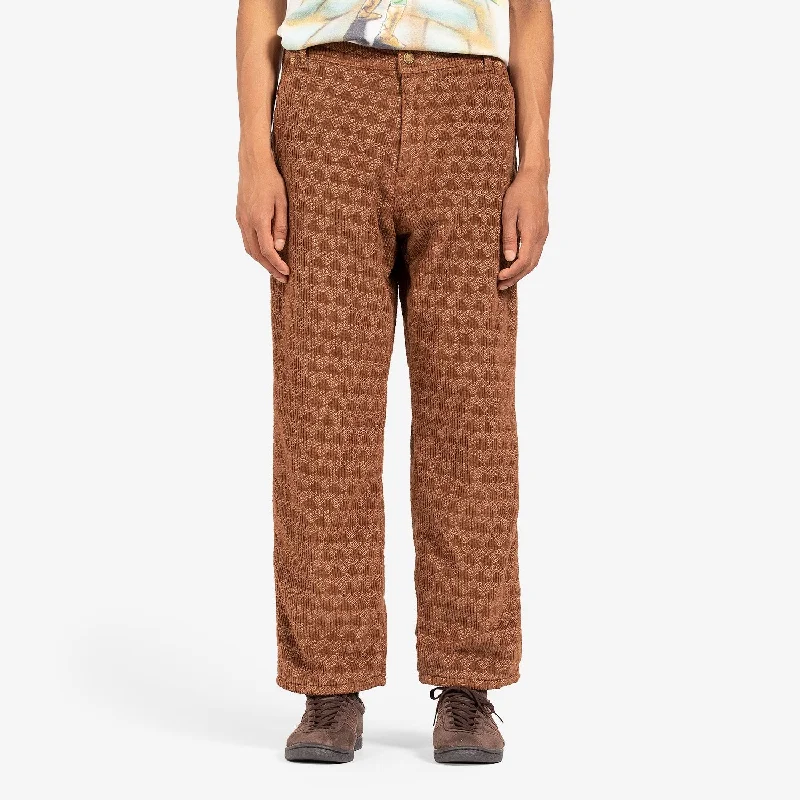 Corduroy Embossed Pant Woven Brown