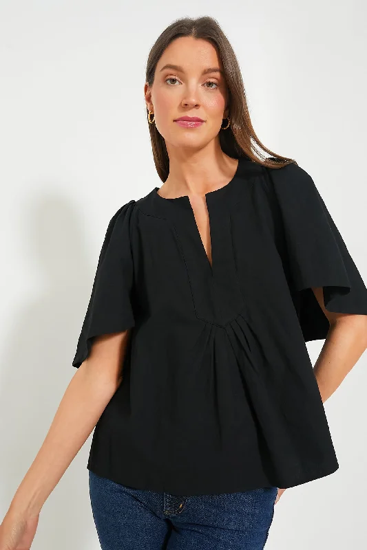 The Best Prices Black Finley Flutter Sleeve Top