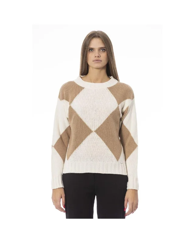 Can't Resist Baldinini Trend Women's Beige Wool Sweater - S