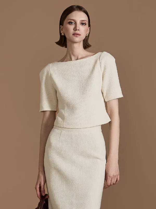 Limited Stock B3018 Tweed Blouse