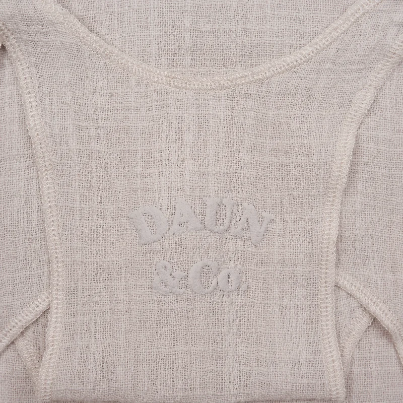 Weekend Bargains Galore DAUN RACER TANK TOP - Cotton Gauze | Light Grey Greige