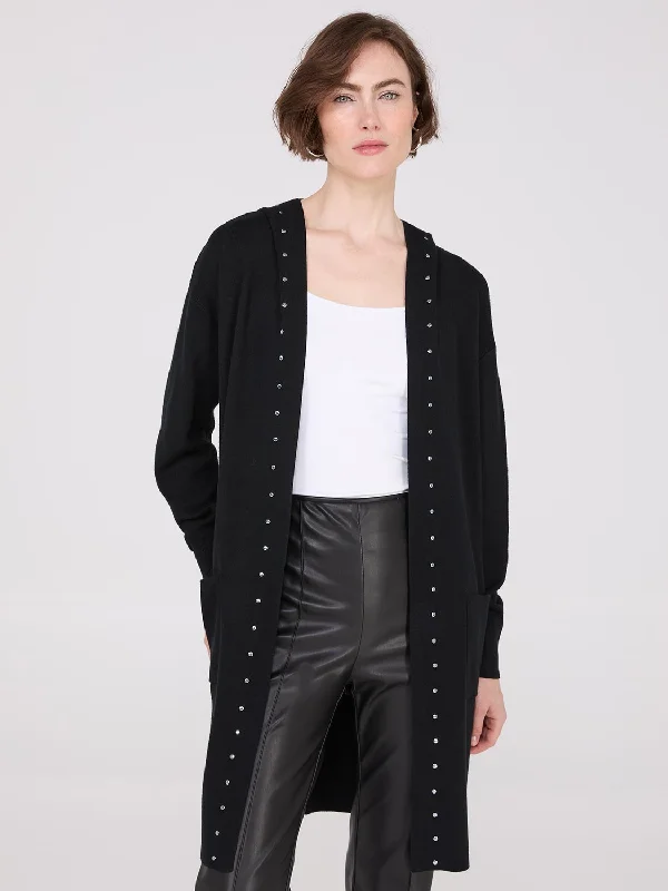 Unbeatable Prices Hooded Duster With Stud Details