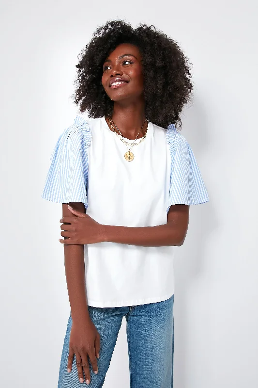 Early Bird Discount Blue Stripe Mollie Blouse
