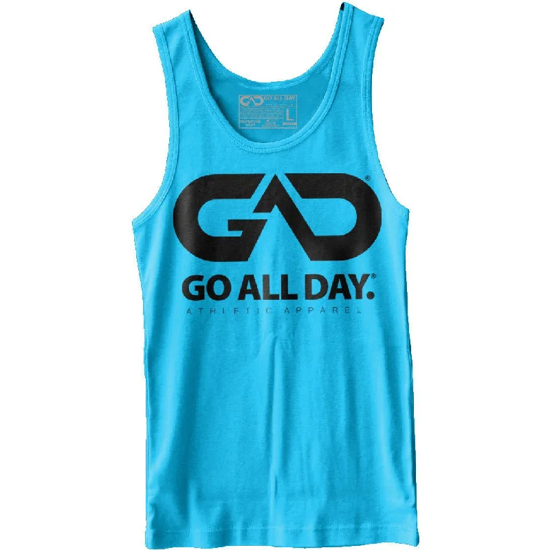 Best Seller GO ALL DAY® Unisex Tank (Neon Heather Blue)