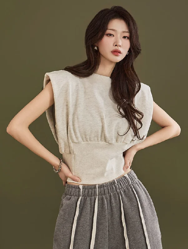 Deal Explosion E3245 Fleece-lined Crop Top