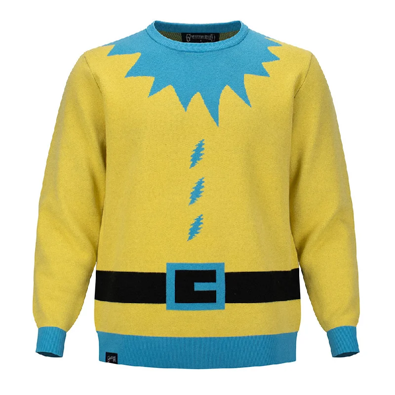 Act Now Grateful Dead | Regular Sweater | Bolt in Blue & Yellow