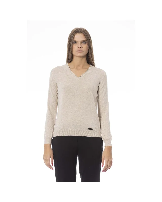 Mega Sale Baldinini Trend Women's Beige Polyamide Sweater - S
