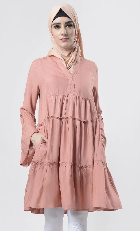 Discount Deals Tiered Burlwood Everyday Wear Soft, Breathable Cool Tunic
