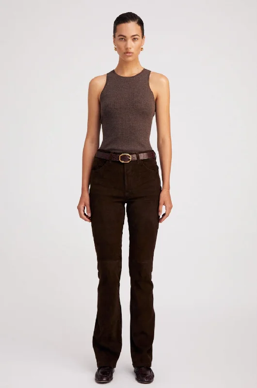 Year-End Sale Americano Suede 5 Pocket Micro Flare Pants