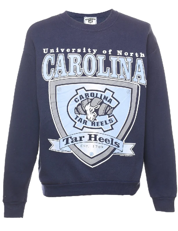 Shop the Weekend Away Lee University Of North Carolina Navy Printed Sweatshirt - M