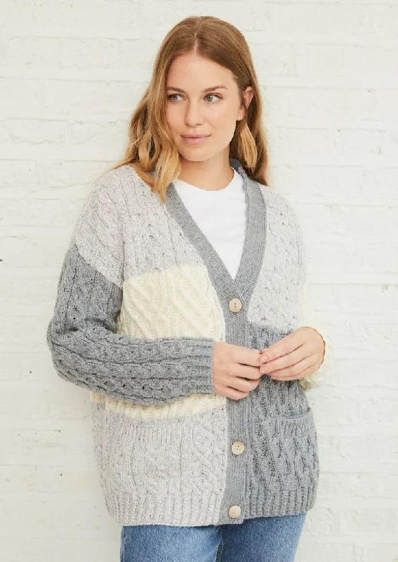 Special Savings Aran Patchwork Cardigan | Dawn